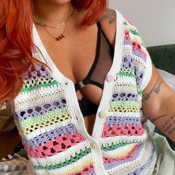 Vintage Knit Vest Koret - Picture 4 of 4